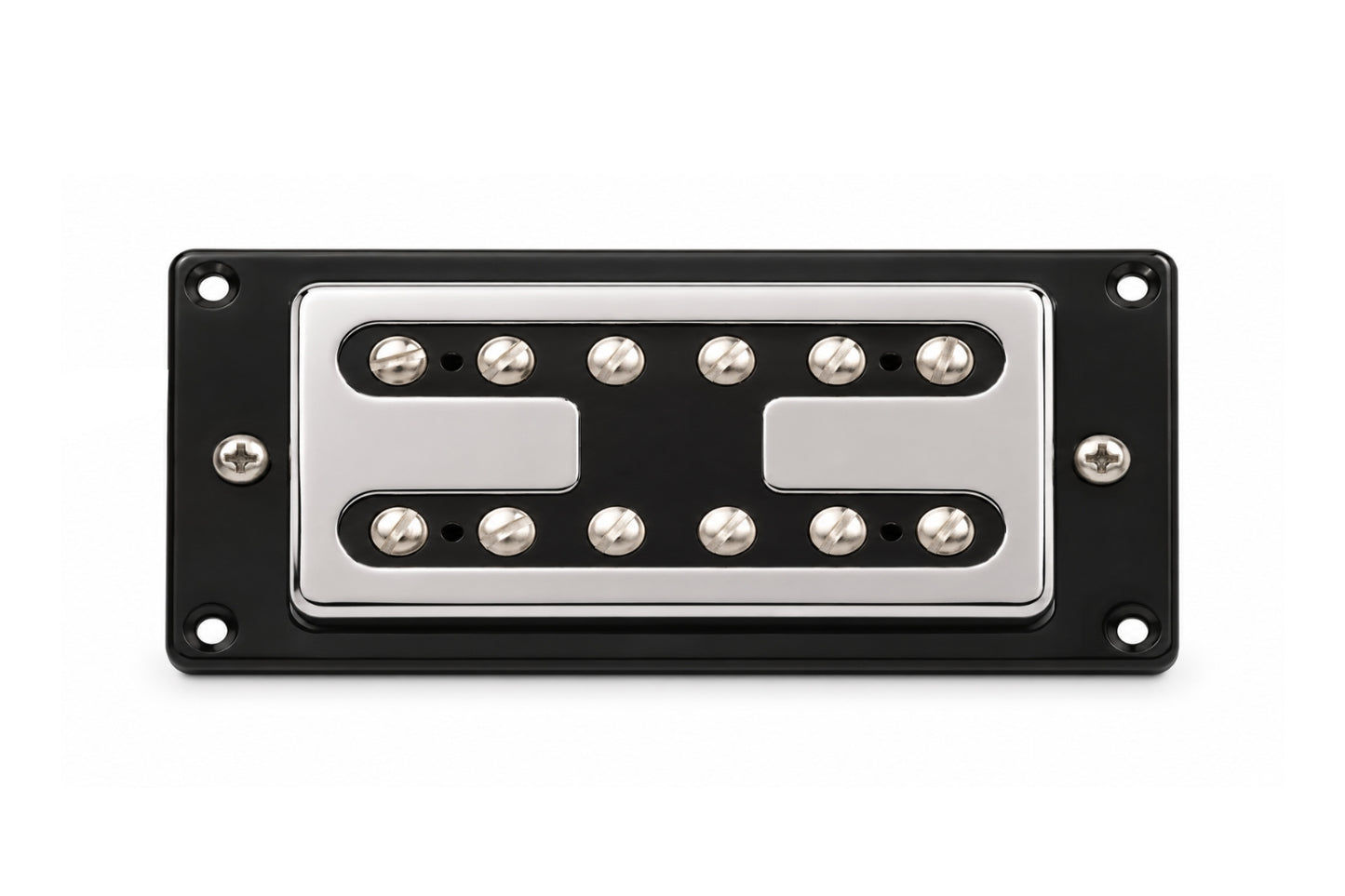 Chrome & Black 12-Pole Humbucker-Style Pickup