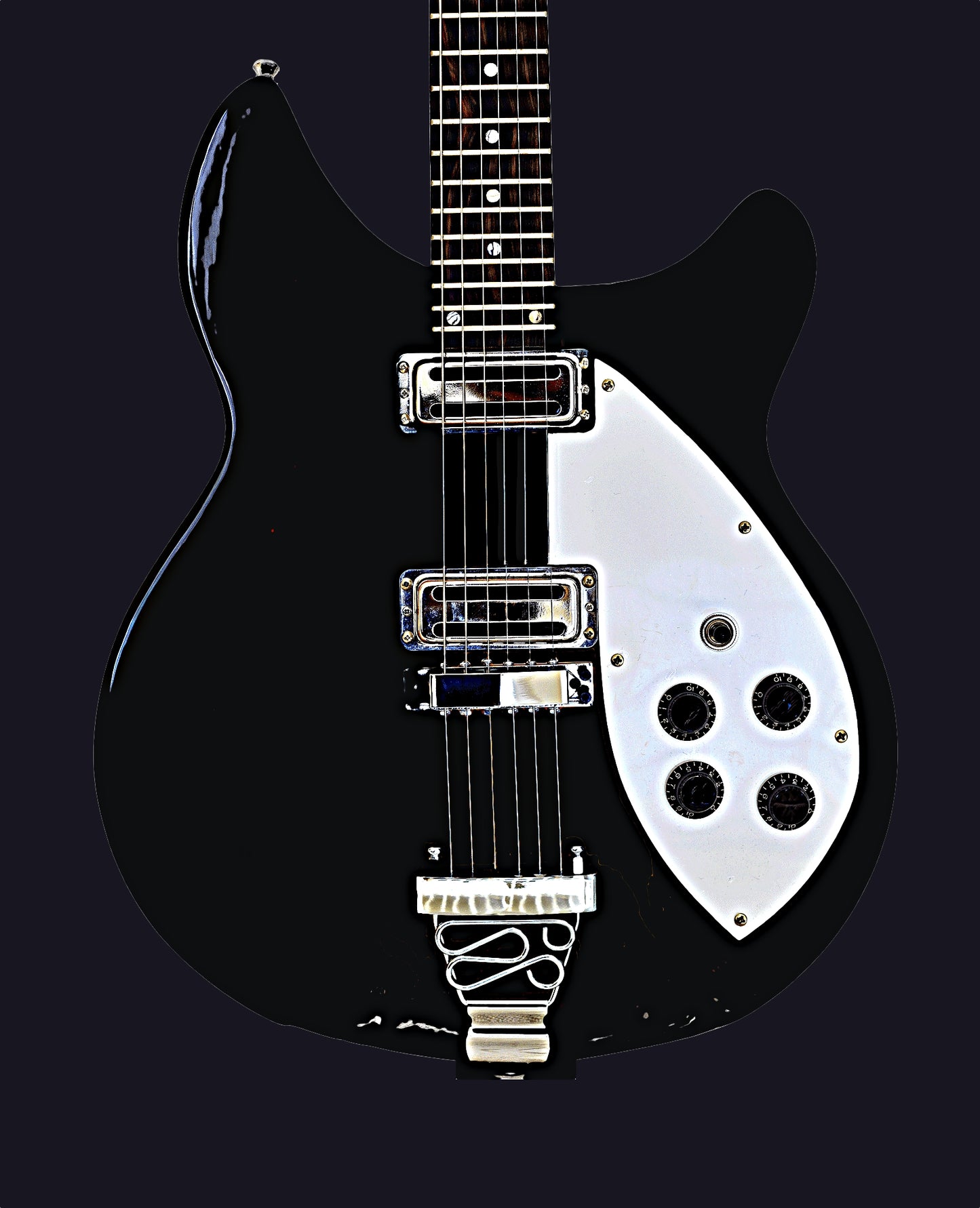 Tuxedo Black Gloss Left or Right Hand With Wolf Hard Case and Pro-Luthier Set Up