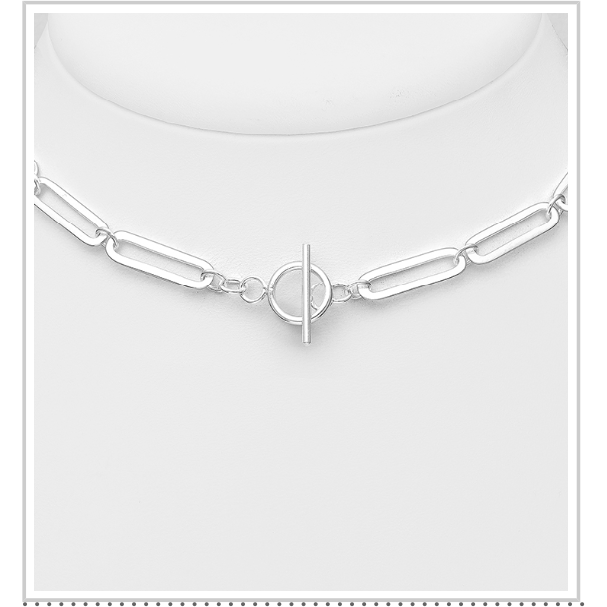 Stirling Silver Toggle Clasp Choker