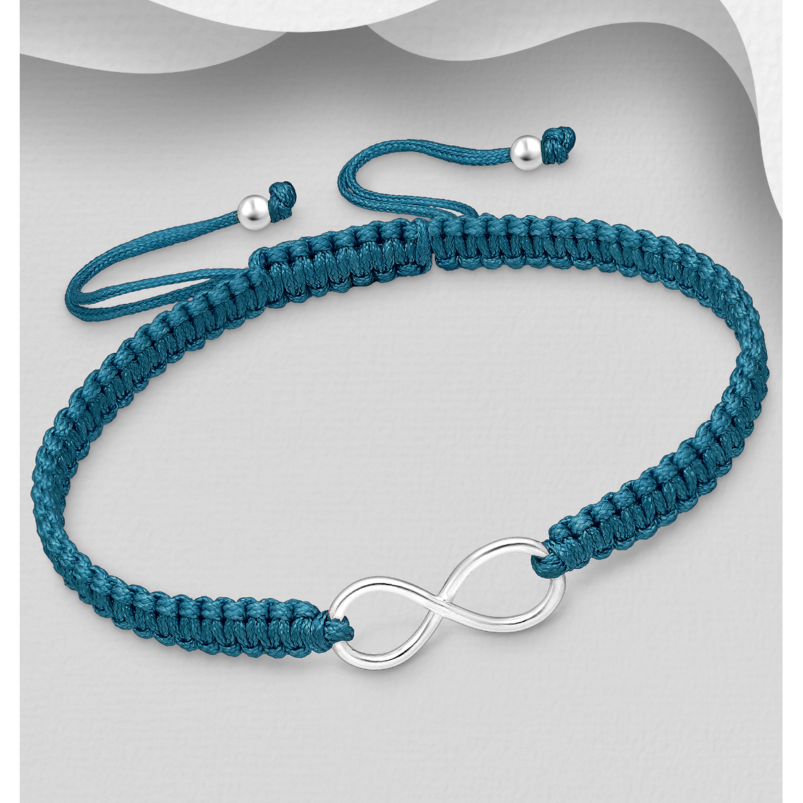 Stirling Silver Infinity Bracelet - Various Colours