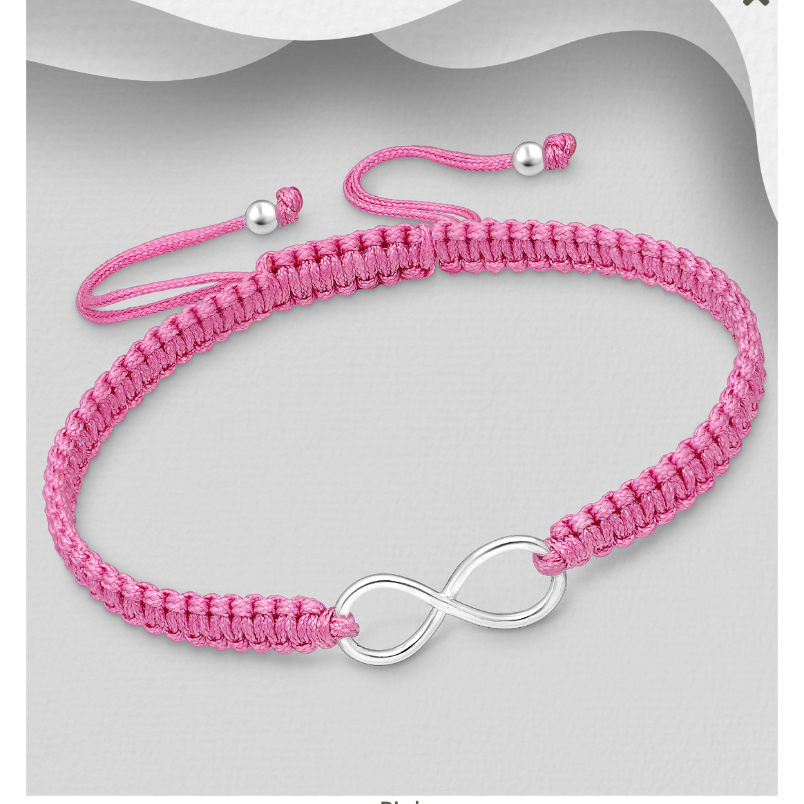Stirling Silver Infinity Bracelet - Various Colours