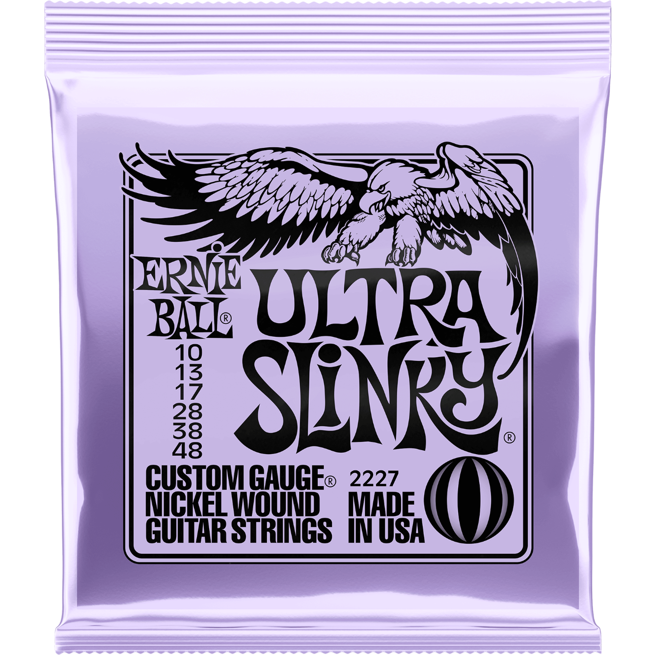 Ernie Ball Ultra Slinky Nickle Wound Electric Guitar Strings 10-48 Gauge