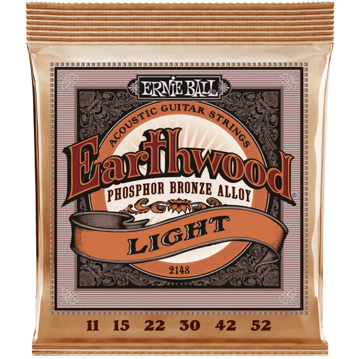 Ernie Ball Earthwood Phosphor Bronze Acoustic Guitar Strings 11-52 Gauge
