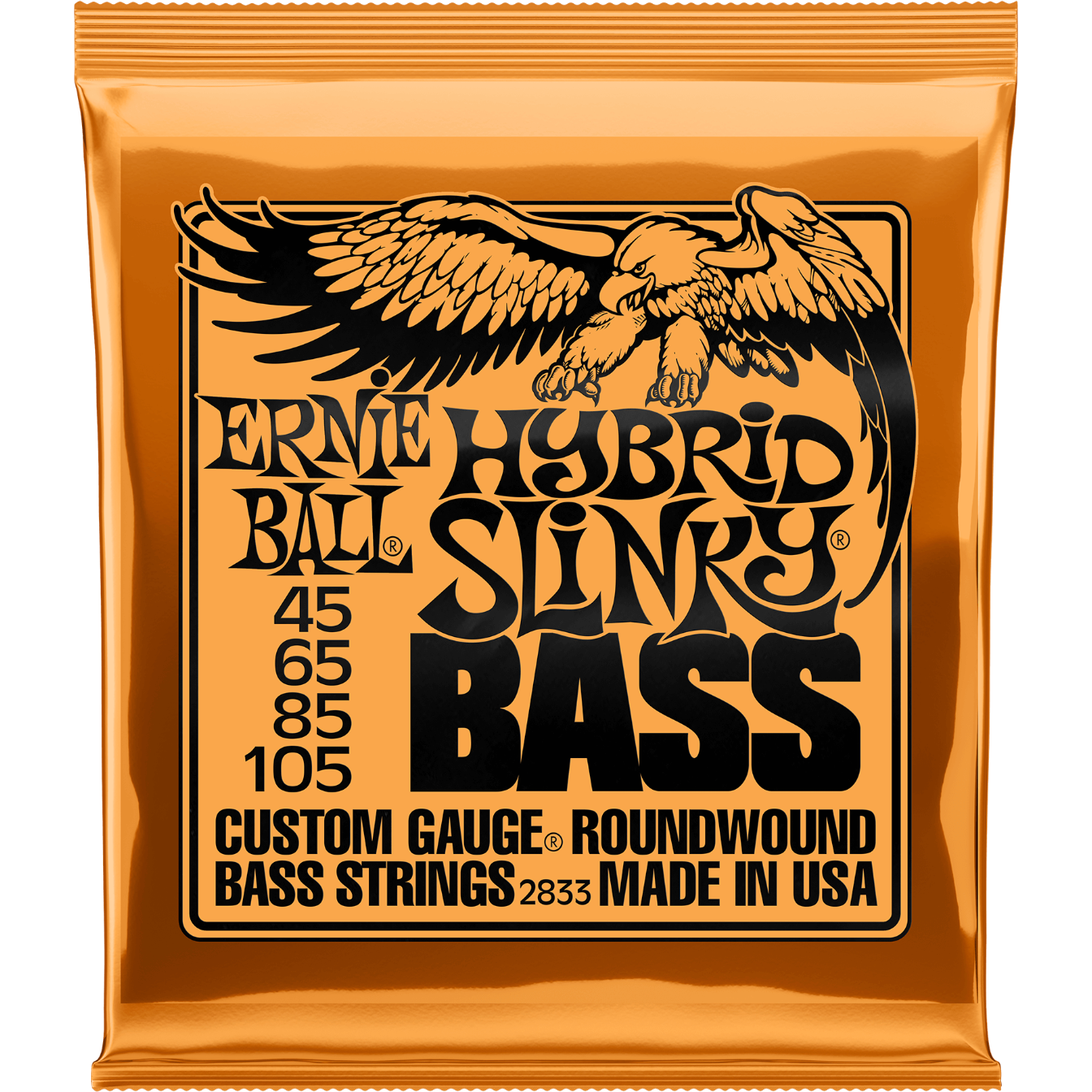 Ernie Ball Hybrid Slinky Nickel Wound Electric Bass Strings 45-105 Gauge