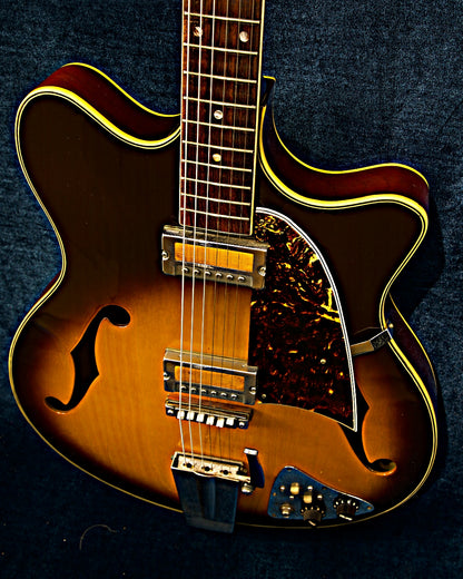 Vintage Guyatone SG-12T Hollowbody Electric Guitar – Gold Foil Pickups – Made in Japan – Good Condition