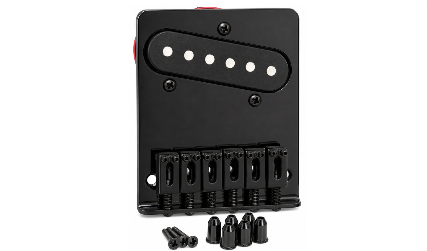 Freo Guitars Tele-Style 6-Saddle Bridge & Pickup Assembly – Black