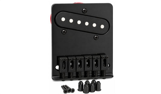 Freo Guitars Tele-Style 6-Saddle Bridge & Pickup Assembly – Black