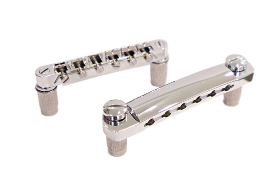 Chrome Fixed Bridge & Stop Tailpiece Set – 6 String Electric Guitar