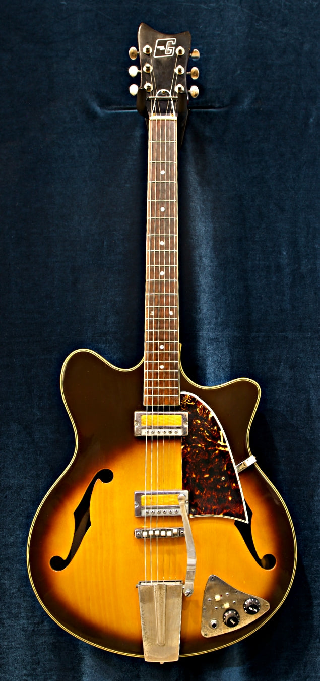Vintage Guyatone SG-12T Hollowbody Electric Guitar – Gold Foil Pickups – Made in Japan – Good Condition