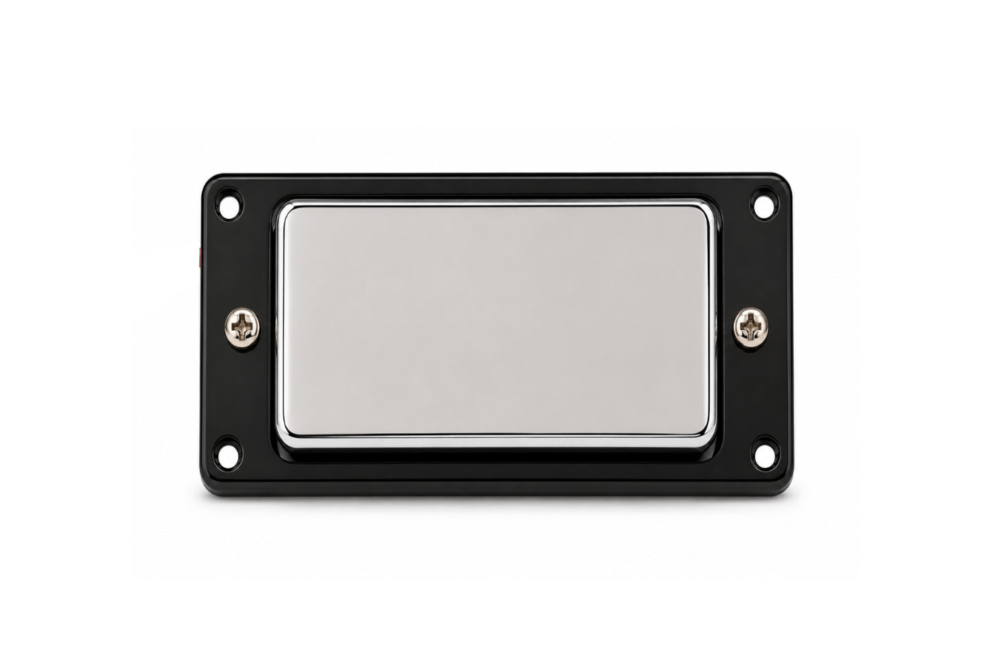 Chrome Full-Cover Humbucker Pickup – Black Mounting Ring