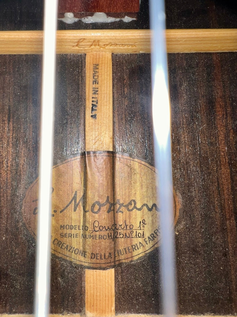 1960s L. Mozzani Concerto 1° – Italian Vintage Classical Guitar