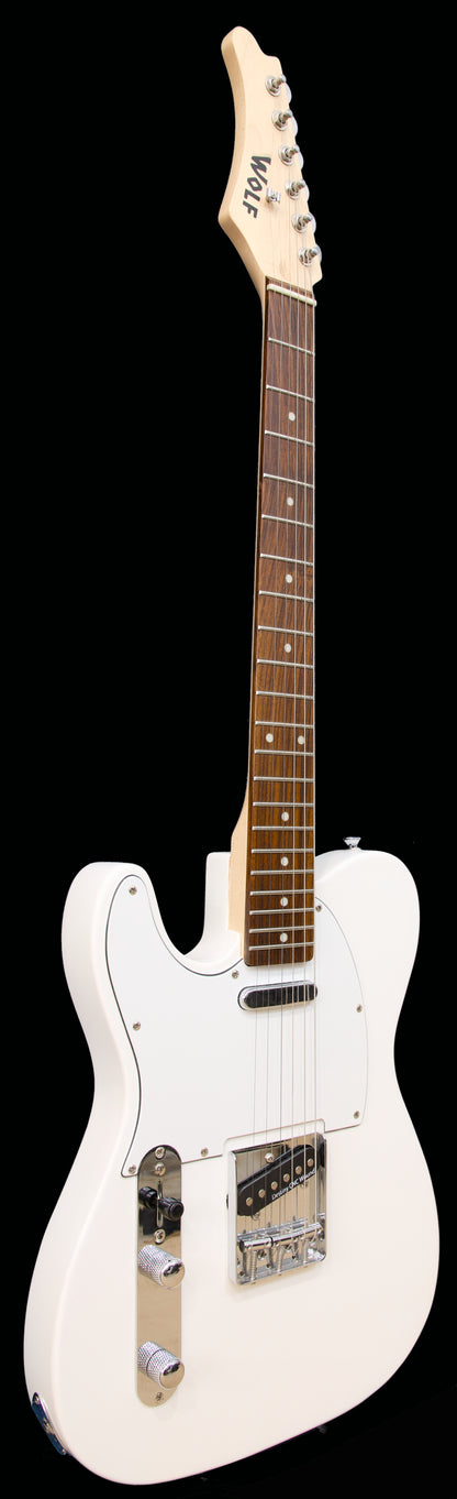 T-Dawg White Left Hand With Wolf Hard Case and Pro-Luthier Set Up
