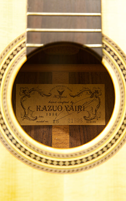 1986 Kazuo Yairi H5 Classical Guitar – Handcrafted in Japan Serial No. 21898 | Original Case + Tuning Fork | Excellent Condition