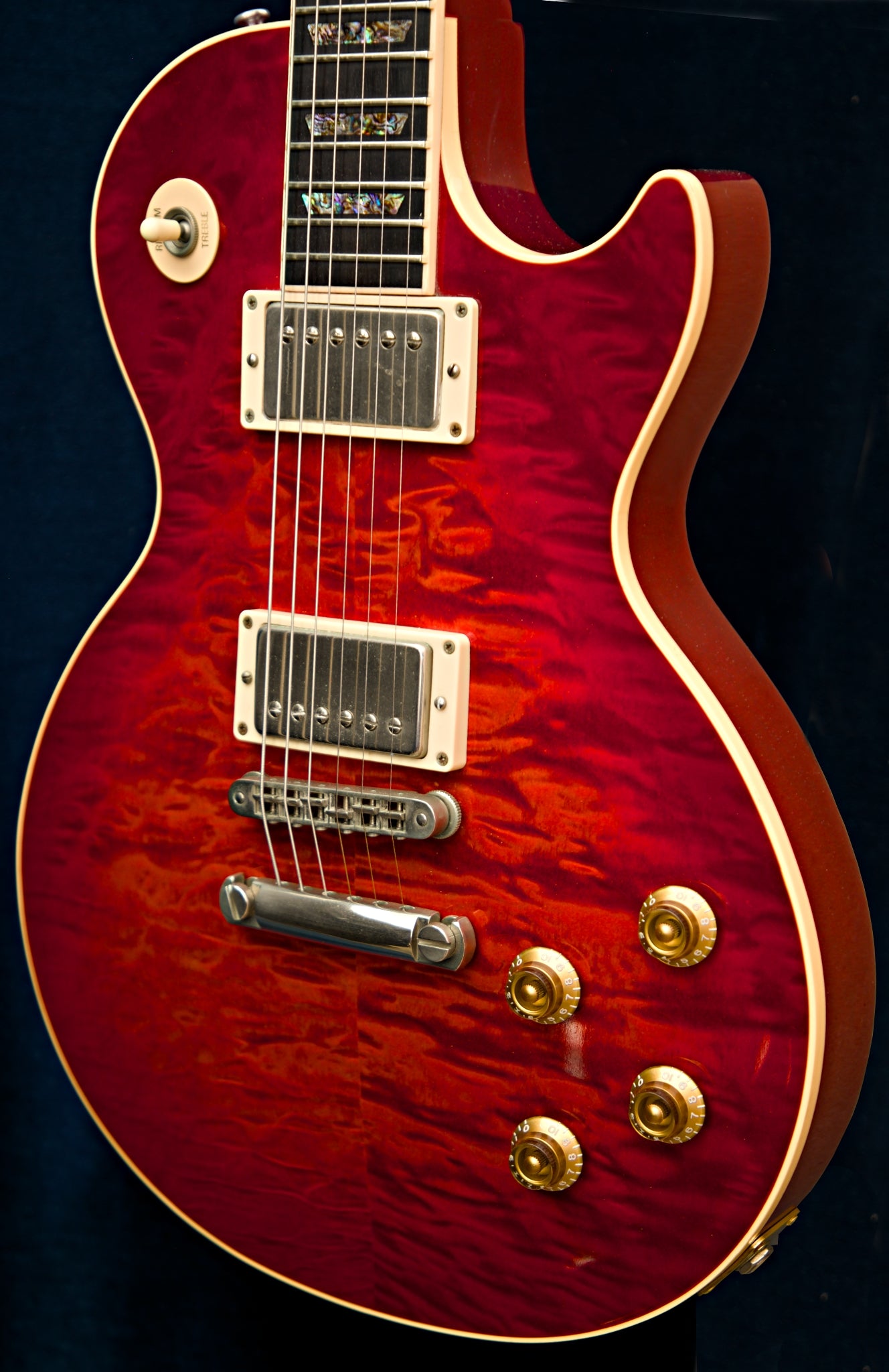 2001 Gibson Les Paul Elegant Series – Fire Mist Red Quilt Top