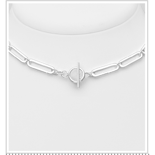 Stirling Silver Toggle Clasp Choker
