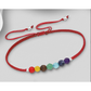 925 Sterling Silver Adjustable Chakra Bracelet - Various Colours