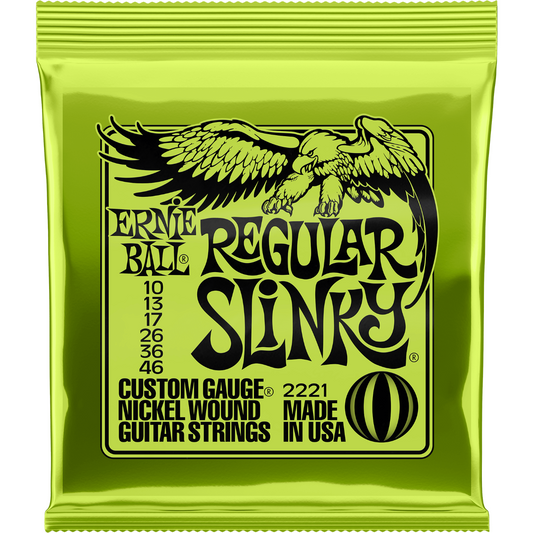 Ernie Ball Regular Slinky Nickel Wound Electric Guitar Strings 10-46 Gauge