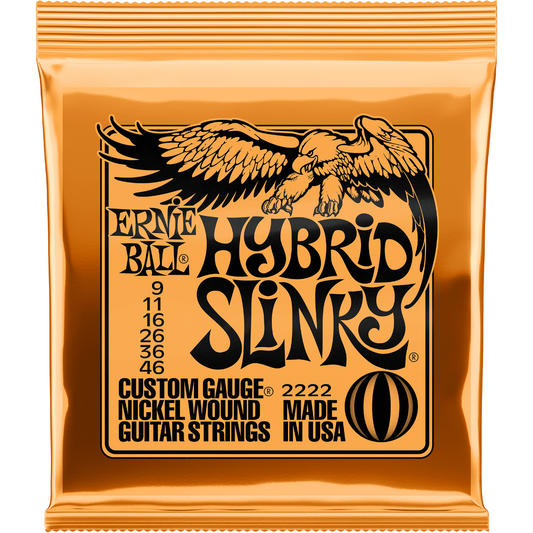 Ernie Ball Hybrid Slink Nickel Wound Electric Guitar Strings 9-46 Gauge