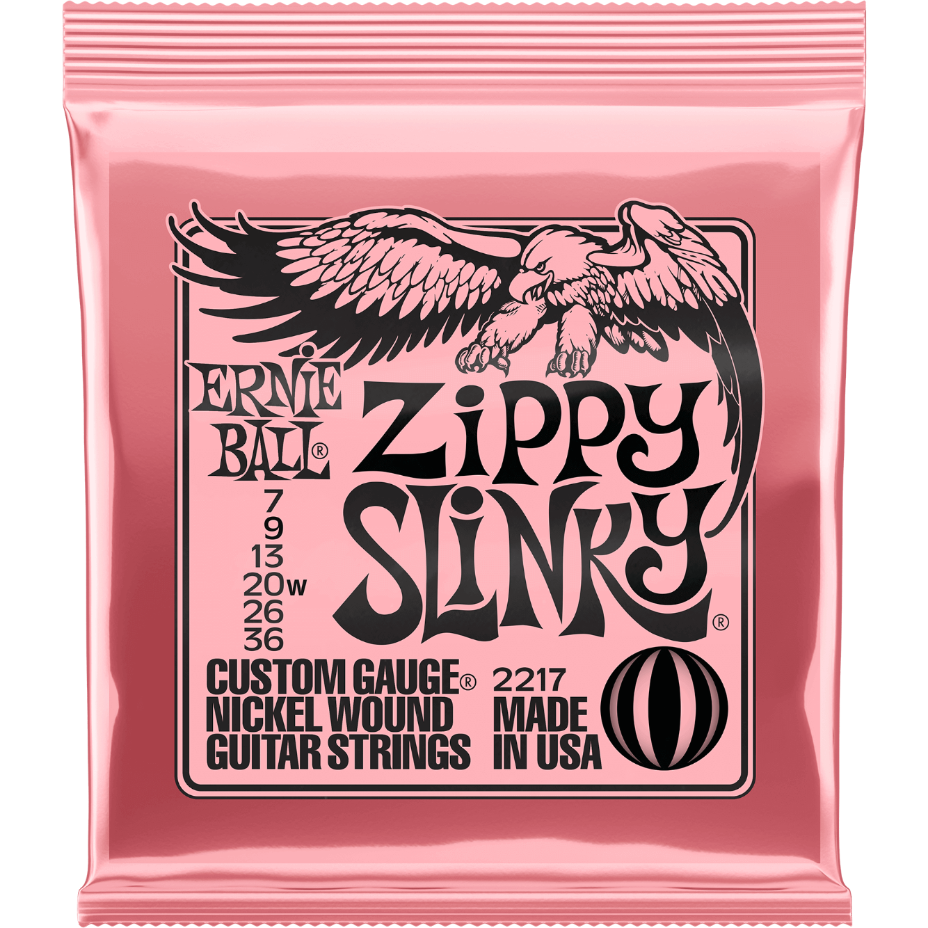 Ernie Ball Zippy Slinky Nickel Wound Electric Guitar Strings 7-36 Gauge