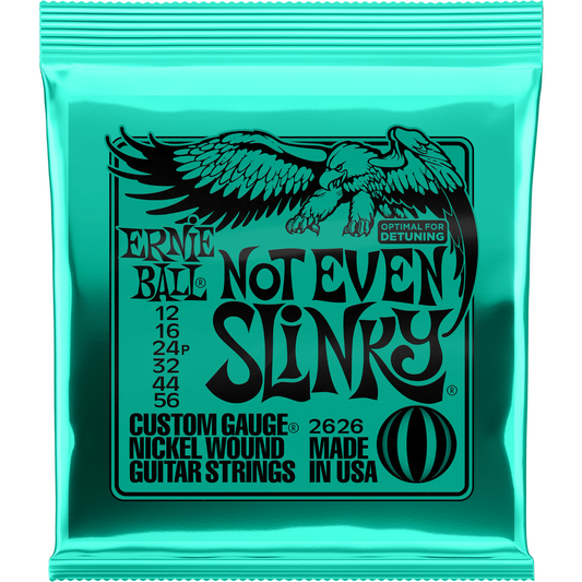 Ernie Ball Not Even Slinky Nickel Wound Electric Guitar Strings 12-56 Gauge