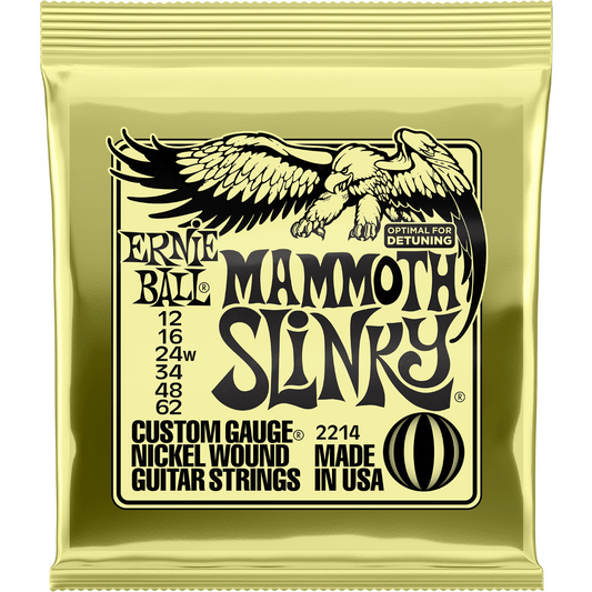 Ernie Ball Mammoth Slinky Nickel Wound Electric Guitar Strings 12-62 GAUGE