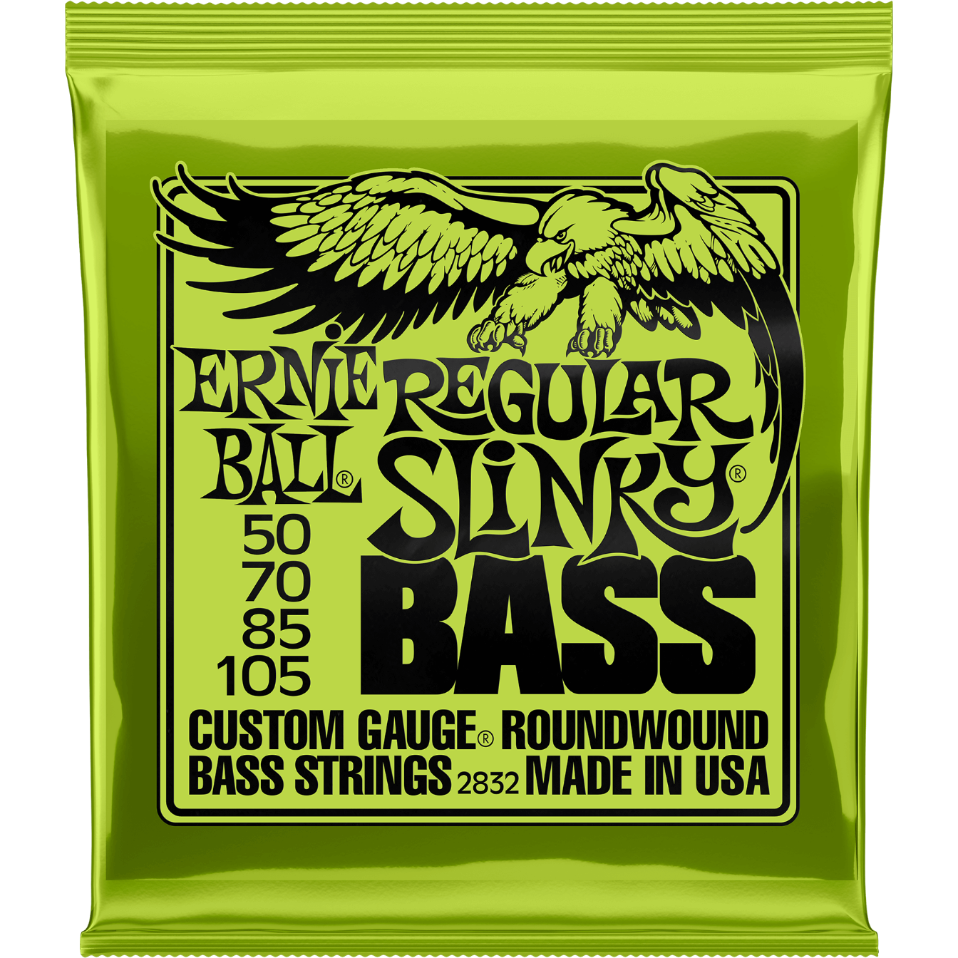 Ernie Ball Regular Slinky Nickel Wound Electric Bass Strings  50-105 Gauge
